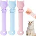 PETPAWLOVELY-3PCS Cat Treat Spoon Squeeze, Cat Strip Feeder spoon, Easy Feeding Spoon for Licky Treats, Pet Food Spoon for Wet Food, Suitable for Churu Paste Treat(3 Color)
