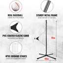 Portable Hitting Trainer For Baseball&Softball,Auto-Reset Baseball Swing Trainer With Real Ball And Stand, Adjustable Baseball Training Station,Softball Swing Trainer Solo Practice Improve Power,Speed