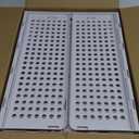 5 Pack Folding Closet Organizers Storage Box, Stackable Plastic Storage Basket, Closet Organizers and Storage Drawer Shelf Storage, Storage Container for Cupboard Kitchen Bathroom, White