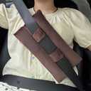 Seat Belt Pillow for Mastectomy Post-Surgery, Heart Surgery Recovery Support Cushion for Chest Chemo Port Pacemaker Bypass Hysterectomy Recovery Pillow(Brown)