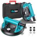 8 inch Suction Cups - 2 Pack 880lbs suction cups for glass, Powerful Industrial Tile Suction Cup Tool for Lifting Glass, Tile, Granite, Includes Carrying Case