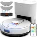 Bagotte Robot Vacuum and Mop, Robotic Vacuum Cleaner with Self Emptying Station for 60 Days, 5000Pa Suction, LiDAR Navigation, No-Go Zones,Wi-Fi/App/Alexa Control, for Carpets & Hard Floors (Pure White)