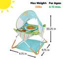 Bright Starts Pop 'N Jump Portable Baby Jumper, Foldable Indoor/Outdoor Baby Jumper with Owl Forest Sensory Activities, Ages 612 Months