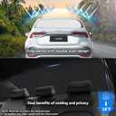 ZATOOTO Rear Windshield Sunshade for 2019-2024 Toyota Corolla Back Window Sun Shade Double Layer Design for Sunshade and Privacy Sun Blocker Rear Window Shade(Exclusively for Sedan Version)