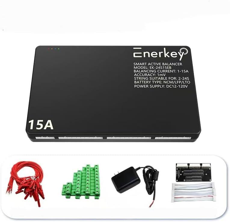 15A Smart Active Balancer 2S-24S Li-ion LiFePO4 Lithium 12V-120V Battery Equalizer