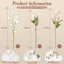 20pcs Faux Flowers for Vase, Beige Artificial Flower Arrangements, Long Stems with Silk Fake Mums, Eucalyptus, Wild Flowers for Table Centerpieces Dining Home Winter Summer(Without Vase)