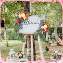 2 Pcs Wedding Arch Decorations - Reusable Artificial Hanging Flowers Floral Swag Greenery Garland for Wedding Welcome Sign Backdrop Bridal Ceremony Reception Backdrop Decoration(Orange)