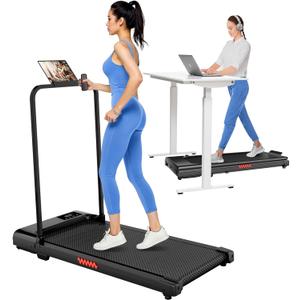 Walking Pad, 3.0HP Walking Pad Treadmill with Handle Bar, 3 in 1 Portable Under Desk Treadmills for Home,Foldable Treadmill for Small Space,Compact Home Treadmills with Remote Control,300LBS Capacity