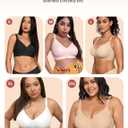 Vertvie Womens Wireless Jelly Bras No Underwire Push Up Seamless Bra Supportive Full Coverage Bralette Regular and Plus Size (Beige, XL)