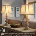 Gray Lamp Shades Set of 2, 10.5" x 10"x 13" Medium Rectangle Lampshades Cut Corner Fabric Lamp Shades Replacement, Include 2 Lamp Harps, Suitable for E26 Base and Saddle Base, Easy Assembly Required