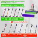V7 V8 V10 V11 V15 G5 Vacuum Cleaner Heads Parts 2 Brushes Replacement for Dyson SV10 SV11 SV12 SV14 SV15 SV17 SV22 SV23 SV25 SV27 SV28 SV47 Cordless Vacuum Cleaner with Led Light Cordless Cleaner Head