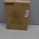 USONE Misting Fan, Portable Camping Fan Rechargeable, Battery Powered Fan for Camping with Light, Remote & Timer, Hanging Tent Fan with Hook for Outdoor fishing, Travel, Work/Summer Essential