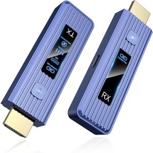 New-Gen Wireless HDMI Transmitter and Receiver, 360FT/110M Wireless HDMI, LED Display, 4K Decode & 1080P Output, Zero Latency, Plug & Play, 5.8+2.4G for Video and Audio to Monitor from Laptop/TV Box