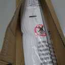 UNISHADES no Drill Cordless Roman Shades for Windows, 34" W 64" H - Light Filtering - Linen - White