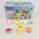 2 x Pinkiwine 24 PCS Easter Mochi Squishy Toys Stress Relief Squishies for Kids Boys Girls Toddlers Easter Basket Stuffers Fillers Gifts Party Favors