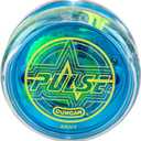 Duncan Toys Pulse LED Light-Up Yo-Yo, Intermediate Level Yo-Yo with Ball Bearing Axle and LED Lights, Clear/Blue