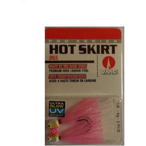 Hot Skirt Glow Jig 1/16 Pink Fire UV Hot Skirt Glow Jig 1/16 Pink Fire UV