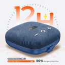 Tribit StormBox Micro 2 Portable Speaker: 90dB Loud Sound Deep Bass IP67 Waterproof Small Speaker Built-in Strap, 12H Playtime for Outdoor Camping Biking, 150ft Range (Pure Blue)
