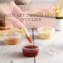 VITEVER 130 sets - 2 oz Jello Shot Cups, Small Plastic Containers with Lids, Airtight and Stackable Portion Cups, Salad Dressing Container, Dipping Sauce Cups, Condiment Cups