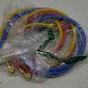 2025 Upgrade 21985 Plus II 1/4" Refrigerant Charging Hose, 60 (5FT), Standard 1/4" Flare Fittings, for R410A, R134A, R22 and All Common Refrigerants, Yellow/Red/Blue (3-Pack)