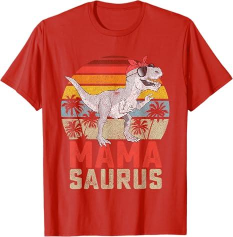 Mamasaurus T Rex Dinosaur Mama Saurus Family Matching Women T-Shirt, XL