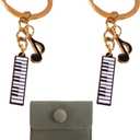 2pcs Piano Keyboard Keychain,Musicians Key Chains for Bag Charms,Cute Keychains for Christmas Birthday Gift with Gift Bag