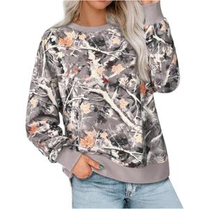 PRETTYGARDEN Graphic Sweatshirts for Women Crewneck Floral Print Long Sleeve Pullover Y2K Tops 2026 Fall Casual Cute Clothes (X-Large)