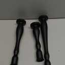 Candlestick Holders Black Candle Holder for Candlestick,Taper Modern Candle Holders Set of 3,Tall Wood Candle Sticks Holder Decor(12"/10"/8" H) (3, Black)