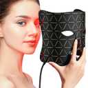 LED Light Therapy Mask Skin Care Mask, LED Red Light Therapy 630nm & 830nm Wavelength for Home Use, Body Beauty Machine for Care at Home (luxurious black)