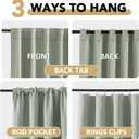 H.VERSAILTEX Blackout Curtains Thermal Insulated Window Treatment Panels Room Darkening Blackout Drapes for Living Room Back Tab/Rod Pocket Bedroom Draperies, 52 x 45 Inch, Light Sage, 2 Panels