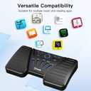 Wireless Page Turner Pedal, Bluetooth Page Turner Pedal for iPad, Rechargeable Bluetooth Music Pedal Swtich for Tablets Phones Compatible with Various Music Apps Anti-slip Slient Foot Switches