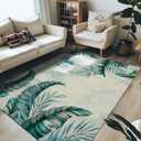 Area Rug for Living Room Bedroom 6x9 Washable Machine Modern Abstract Rugs Thick Non-Slip Non-Shedding Soft Farmhouse Carpet Pale Green Carpets Big Alfombras para Salas House Must Haves Essentials