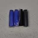2 Pairs Aluminum Alloy Bike Pegs for Mountain Bike Cycling Rear Stunt Pegs Fit 3/8 inch Axles (Black and Blue)