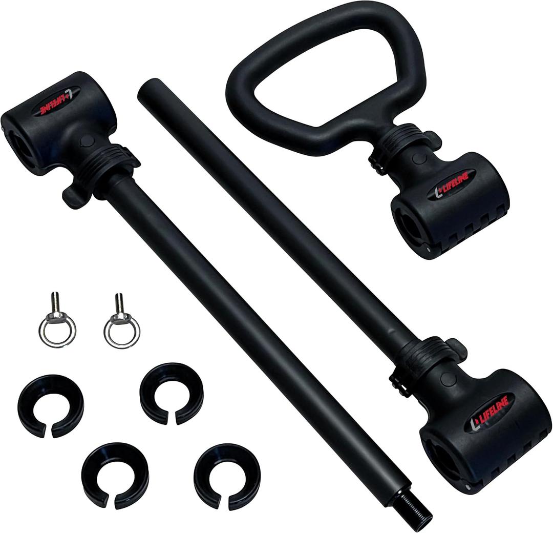 Lifeline Fitness Dumbbell Converter Set – Transform Dumbbells into Barbell & Kettlebell with Resistance Training Features