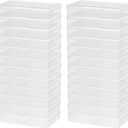 novelinks Transparent 4" x 6" Photo Storage Boxes - Photo Organizer Cases Photo Keeper Picture Storage Containers Box for Photos - 24 PACK (Clear)