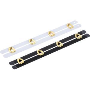 uxcell 2 Set Corset Busk, 8 Inch White,Black Steel Boning Support with Gold Buttons Spring Steel Corset Busk Corset Boning for Sewing Corset Making Gown Wedding Dress