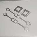 BH-Motor New Exhaust Manifold Gasket kit for Mercruiser 5.0 mpi 5.7 350 Mag Riser Block V8 Replace # 39880