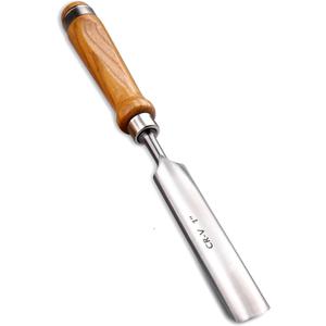 1"(25mm) Wood Chisel for Woodworking,Semicircle Edge CR-V Steel DIY Woodworking Handle Carpentry Gouge Tools