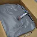 SereneLife Inflatable Bathtub with Bubble Massage Mat, Comes with a Matching Inflatable Pillow, Cup Holder & Remote Control for LED Lighting and Bubble Mat, Featured with Backrest and Armrests Support (White, Grey)