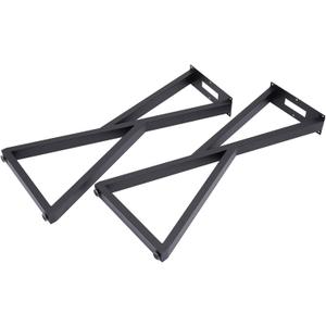 DIY Industrial Style Desk & Bench Legs - 32 Inch, Black with 13 Screws & 4 Non-Slip Foot Pads for Coffee & Side Tables