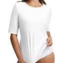baleaf Rash Guard for Women Quick Dry Swim Shirts Sun Protection Swimsuits Top Lightweight Short Sleeve UPF50+ Surfing Sun Shirts Star White M (White, M)