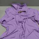 Women's Polo Shirts Short Sleeve V Neck Summer Tops Business Casual Collared Shirts Loose Tees (X-Large, Purple)