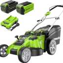 Greenworks 40V 20" Twin Blade Mower, 4.0Ah + 2.0Ah Battery