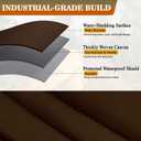 Heavy Duty Waterproof Tarp 8x10 Ft with Grommets, Thick Durable, Brown Multipurpose Tarpaulin Cover, UV & Tear Resistant for Camping, Outdoor, Tent, Trailer, Equipment & Machinery