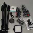 Vlogging Kit for iPhone,YouTube Starter Kit,Youtuber Kit Beginner Content Creator Essentials Kit for Android Phone,Vlogging Camera Kit with Extendable Tripod/Wireless Microphone/RGB Fill-in Light