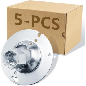 4" Round Swivel Pendant Fixture Hanger Cover for Octagon Electrical Box, 5-Pack Malleable Iron Swivel Hub for 1/2" and 3/4" Conduit, for Pendant Light Fixtures and Security Camera Mounting