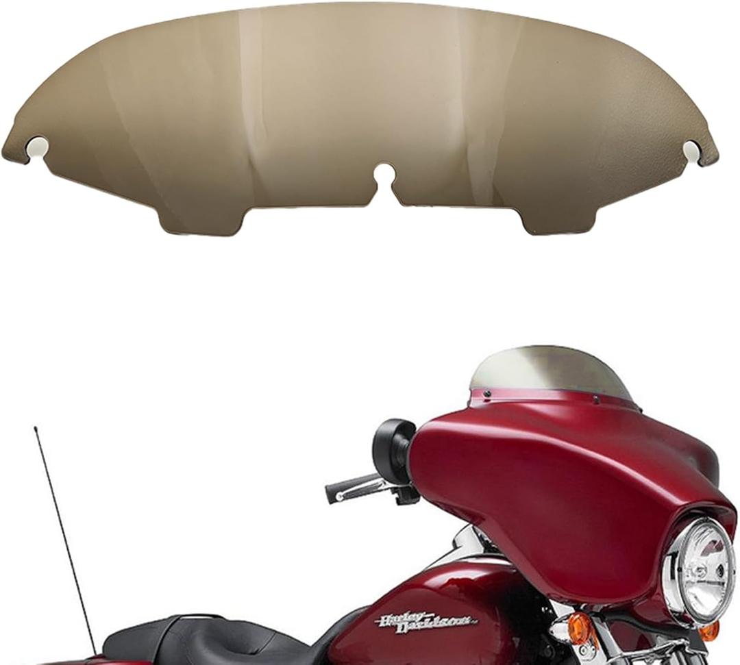 IZX Fit for Harley Touring Street Glide Electra Glide FLHX FLHT FLHTCU Ultra Classic Glide FLHX FLHTK Tri Glide 1996-2013 Motorcycle Windscreen 5" Round Fairing Wind Deflectors Windshield (Yellow)