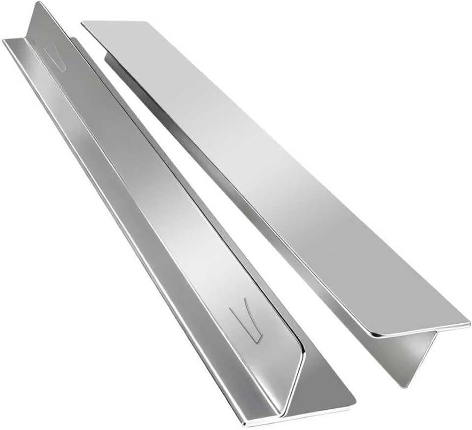 Stove Counter Gap Covers(2PCS), Stainless Steel Gap Cover, Cooktop Trim Kit, Kitchen Stove Gap Guards, Oven Gap Filler, Heat Resistant & Effectively Protect Stove Gap Filler(13.7"-25.7" Silver)