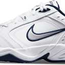 Nike Men's Air Monarch IV Training/Workout Shoes (12 X-Wide, White/Metallic Silver)