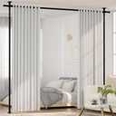 KELIXU Room Divider Curtain Rod, No Drilling Tension Rods for Room Separation, 28-73.8 inch W x 4-10 ft H Floor to Ceiling Wall Dividers Heavy Duty Vertical Tension Stand, Easy to Install, Black